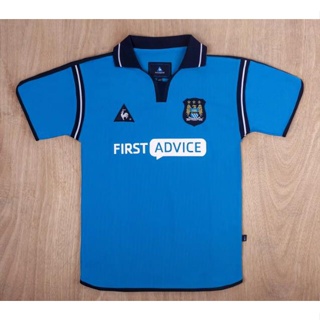 เสื้อกีฬาแขนสั้น ลายทีมชาติฟุตบอล MCFC 02-03 ชุดเหย้า สไตล์เรโทร คลาสสิก