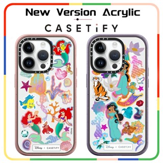 Casetify เคสโทรศัพท์มือถืออะคริลิคแข็ง เนื้อแมตต์ กันกระแทก ลายการ์ตูนเจ้าหญิงดิสนีย์ สําหรับ iPhone14 13 12 11 Pro Max