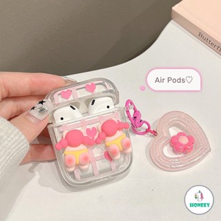 เคสหูฟังบลูทูธไร้สาย ซิลิโคนนิ่ม ลายก้นเด็กผู้หญิงน่ารัก 3D สําหรับ Apple Airpods 1 2 3 Pro 1 2