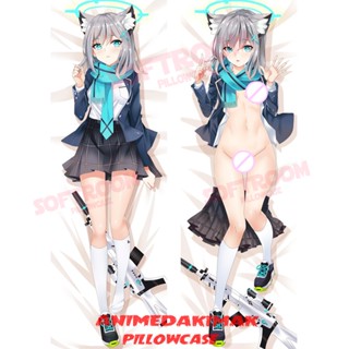 ปลอกหมอน แบบนิ่ม ลายอนิเมะญี่ปุ่น Archive Shiroko Dakimakura ขนาด 50x160 ซม. สีฟ้า สําหรับตกแต่งบ้าน โซฟา เตียง DK4528