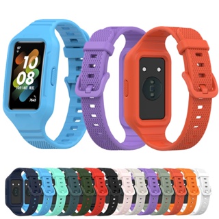 สําหรับ Huawei Band 8 7 6 สายรัดข้อมือ กีฬา ซิลิโคน สร้อยข้อมือ สายนาฬิกา Correa นิ่ม สายนาฬิกา