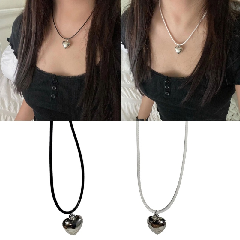 Lu Love Heart Clavicle Chain หญิงสาว Wax สายสร้อยคอ Party วันเกิด