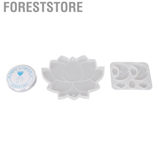 Foreststore Silicone Pendant Casting Mold  Hanging Holes Smoothly Surfaces High Flexibility Silicone Pendant Mold  for Resin Arts