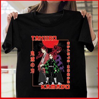 【ใหม่】Hot Demon Slayer Tanjiro Kimetsu ไม่มี Yaiba อะนิเมะ O-Neck Cotton T Shirt ชาย/หญิงสั้นแขนเสื้อ Tees Tops Dropship