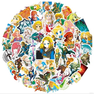 สติกเกอร์ ลายการ์ตูน the Legend of Zelda Tears of the Kingdom กันน้ํา สําหรับติดตกแต่งสเก็ตบอร์ด จํานวน 50 ชิ้น ต่อชุด