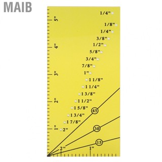 Maib Seam Guide Ruler Seam Allowance Ruler Bright Yellow Easy Crop Acrylic Material Practical for Office for Home for Artist for