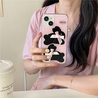 เคสโทรศัพท์มือถือ ซิลิโคน กันกระแทก ลายกระต่าย สีชมพู สําหรับ Iphone 11 12 13 14 pro max 13ProMax 12 13pro 11 14pro