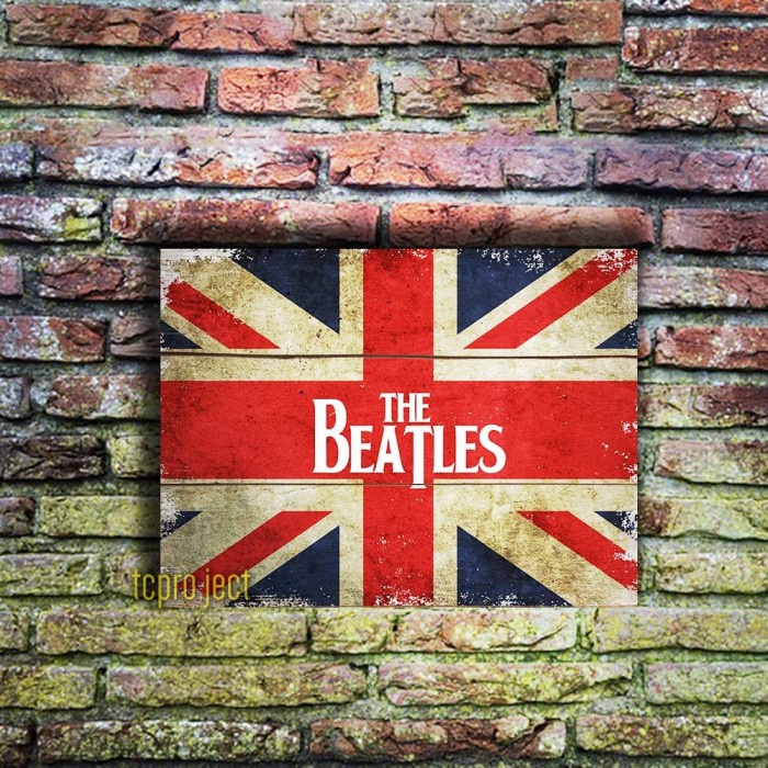 โปสเตอร์วงดนตรี THE BEATLES ENGLAND FLAG - การตกแต่งผนัง