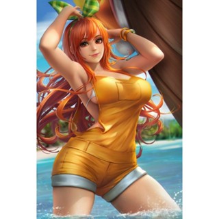 โปสเตอร์ภาพวาดผ้าใบ One Piece Nami Robin สําหรับตกแต่งผนังบ้าน ห้องนอน ห้องนั่งเล่น