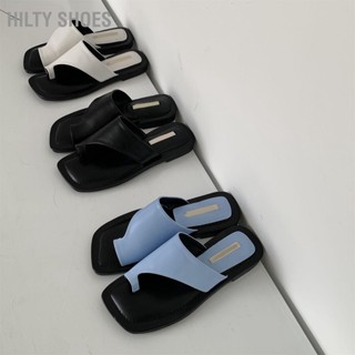 HILTY SHOES ผู้หญิงฤดูร้อนนุ่ม Flip Flops สไลด์แฟชั่นหรูหราสบาย ๆ ชายหาด PU หนังแบนรองเท้าแตะรองเท้าแตะ