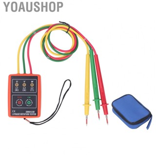 Yoaushop 3 Phase Sequence Tester  Phase Rotation Meter 60-600V Working Voltage 20Hz-400Hz Frequency Range  Free Accurate Detection  for Detecting Voltage