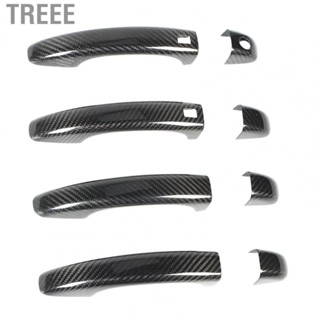 Treee Exterior Door Handle Cover  Easy Installation Wear Resistant Car Door Handle Protector Carbon Fiber  for Car