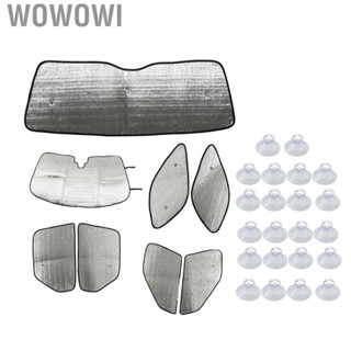 Wowowi Auto Window Interior Sunshades Cover  Aluminum Foil PE Cotton Car Window Sunshade Environmentally Friendly 8 PCS  for Vehicle