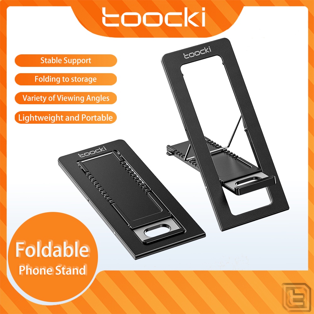 Toocki ขาตั้งโทรศัพท์ตั้งโต๊ะ แบบพับได้ ที่วางโทรศัพท์ ปรับได้ อเนกประสงค์