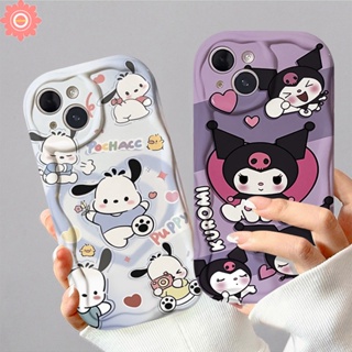 เคสโทรศัพท์มือถือนิ่ม ขอบโค้ง ลาย Pochacco Cinnamoroll Kuromi น่ารัก 3D สําหรับ Samsung A24 A14 A12 A04 A13 A23 A04s A52 A50 A50s A11 A21s A51 A30s A10s A31 A03s A32 A03 A52s A20 A30 A02s A20s