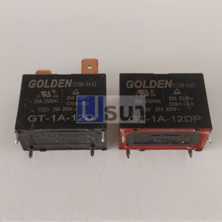 Relay รีเลย์ GOLDEN คอยล์ 12VDC 4P 25A 250VAC GT-1A-12D GT-1A-12DP #GT-GOLDEN (1 ตัว)