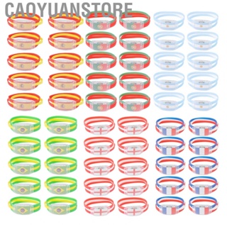 Caoyuanstore National Flag Glow Bracelet  Multifunction ABS National Flag Color  Match Commemorative Wristband  for Children and Adults