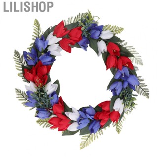 Lilishop Independence Day Wreath 8in 40cm Diameter Hanging Use Patriotic Theme 4t