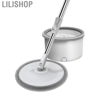 Lilishop Floor Mop Set Sewage Separation Hand Wash Free Wet and Dry Dual Use Stainless Steel Mop for Cleaning