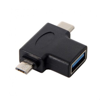 Xiwai อะแดปเตอร์โฮสต์ข้อมูล USB 3.1 Type-CMicro USB Combo to USB 2.0 A Female OTG