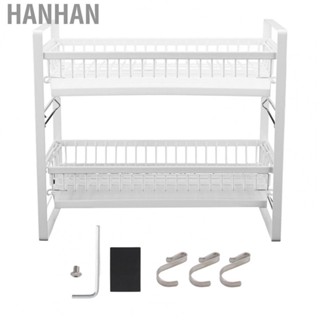 Hanhan Dish Drying Rack  Metal PP Dish Drainer 2 Tier  for Bowl