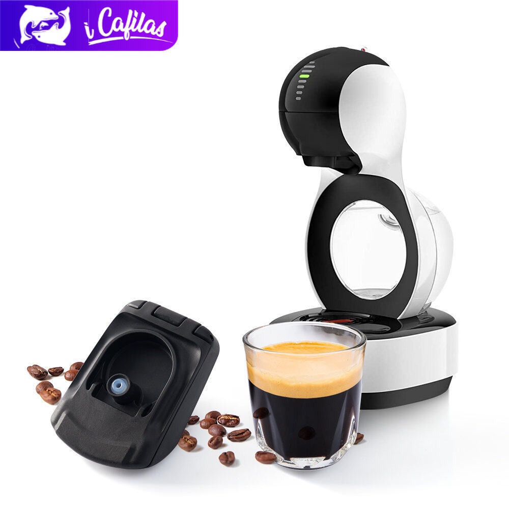 i Cafilas[UE2229] อะแดปเตอร์กาแฟแบบใช้ซ้ําได้กรองรีฟิล Crema Maker สําหรับ DOLCE GUSTO Machine edg LUMIO DG325