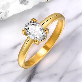 Vnox Cubic Zirconia CZ แหวนแต่งงาน สําหรับผู้หญิง
