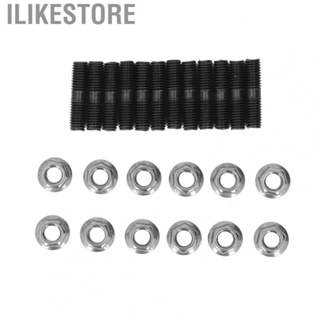 Ilikestore Exhaust Manifold Stud Nut Kit  Rustproof Engine Exhaust Stud High Strength Metal Alloy  for Cummins 3.9 5.9 6.7L