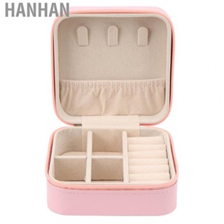 Hanhan Travel Bracelet Organizer Box  Travel Jewelry Box Soft Lining Different Storage Areas Smooth Surface Portable  for Vacation for Women