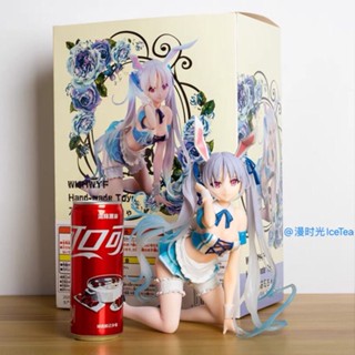 Deepsea studio [Quick delivery in stock]1/4 Scale Chris Bunny Girl Kneeling Pose Action Figure - Beautiful Water Blue Model Display in Box - Perfect Gift for Anime and 2D Girl Fans