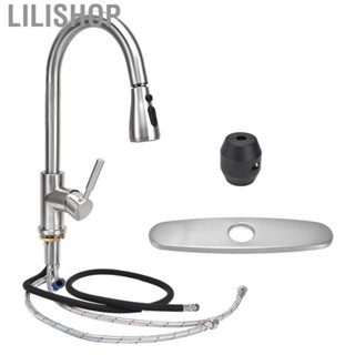 Lilishop Sink Faucet Water Tap G1/2 Thread with Pull Down Sprayer for Bathroom for Hotel