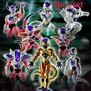 โมเดลฟิกเกอร์ PVC อนิเมะ Dragon Ball Mecha Frieza King Cold Freezer ของเล่นสําหรับเด็ก 8 ชิ้น ต่อชุด