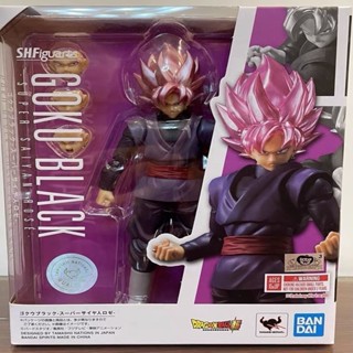 พร้อมส่ง Bandai SHF Dragon Ball Super Saiyan Black Goku Kaiwang God Zamas Pink 8G6U