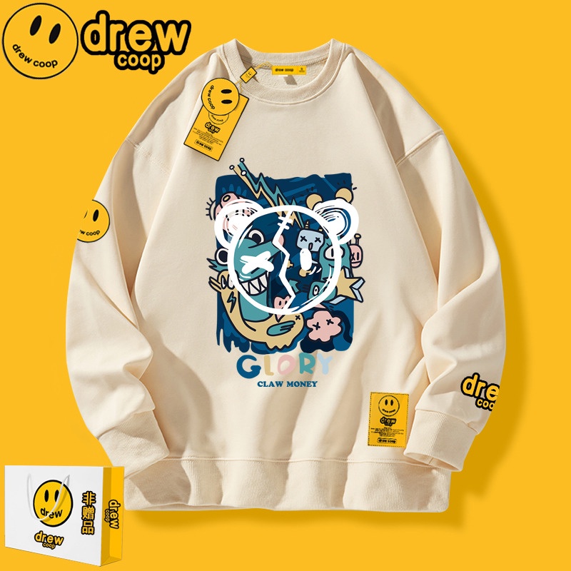 เสื้อกันหนาว ทรงหลวม ลายหมี DREW TEDDY BEAR สําหรับผู้ชาย และผู้หญิง