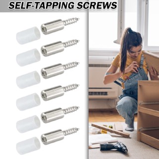 New 20pcs Self-Tapping Screws Cabinet Laminate Support Shelf Bracket Screws Pegs