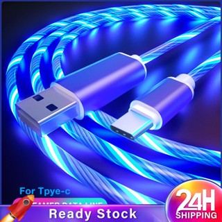 ❥❥ สายเรืองแสง Android Type-c Marquee Light Emitting Line Led Data Line 5a Fast Charging Cord 1.5m Phone Accessories For Samsung