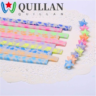 Quillan แถบกระดาษพับ ลายดาว เรืองแสงในที่มืด แฮนด์เมด DIY สําหรับงานปาร์ตี้