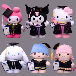 Yb ตุ๊กตา Sanrio Graduation Series Kuromi Meody Cinnamoroll ของเล่นสําหรับเด็ก