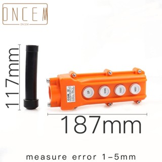 【ONCEMOREAGAIN】Switch Durable Emergency Stop For Hoist Orange Red Practical Universal