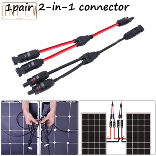 【ONCEMOREAGAIN】Y Cable Connector 44.0mm Black PPO+PA Red Solar Panel 100g 1pair 2 To 1