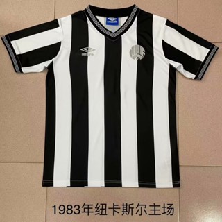 เสื้อกีฬาแขนสั้น ลายทีมชาติฟุตบอล Newcastle 1983 Newcastle home สไตล์วินเทจ แห้งเร็ว AAA S-XXL