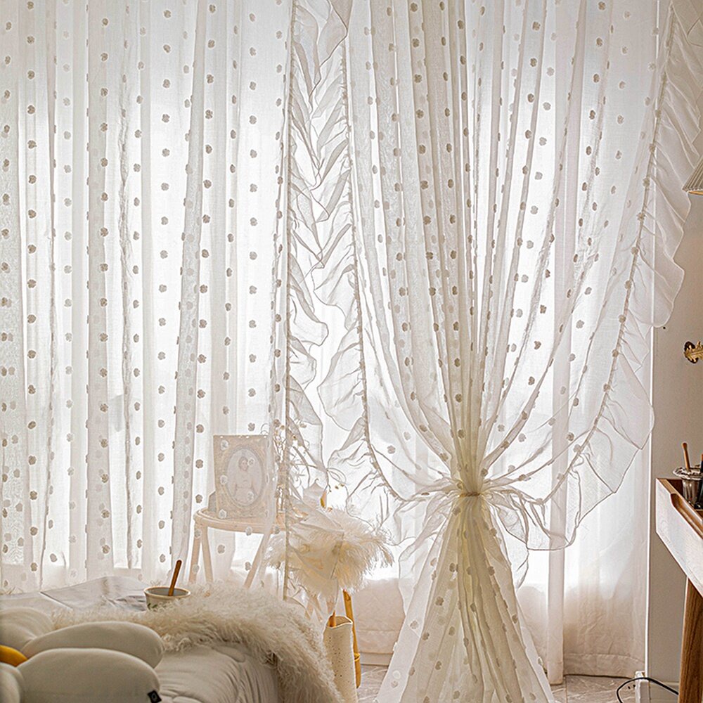 แนะนำ ผ้าม่าน ผ้าม่าน ผ้าเชียร์ ผ้าลินิน ระบายอากาศ สีขาว 3D สไตล์วินเทจ สําหรับตกแต่งบ้าน ห้องครัว ห้องเด็กผู้หญิง ราคาพิเศษ มีเก็บเงินปลายทาง