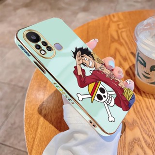 เคสโทรศัพท์มือถือแบบนิ่ม ขอบสี่เหลี่ยม ลาย D.Luffy หรูหรา สําหรับ Infinix Hot 11 11S NFC Hot 8 9 10 Play 10i 10S