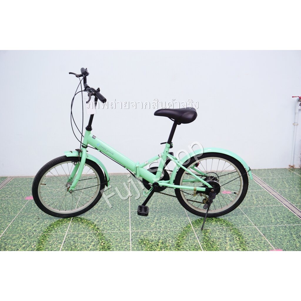 จักรยานพับได้ญี่ปุ่น - ล้อ 20 นิ้ว - มีเกียร์ - สีเขียว [จักรยานมือสอง]