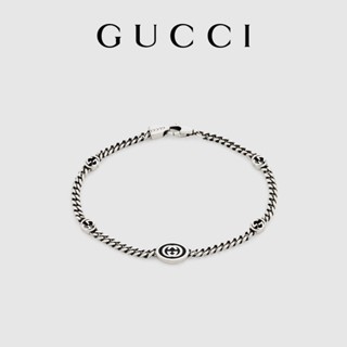 [พร้อมส่ง] Gucci GUCCI สร้อยข้อมือเงิน แบบแคบ