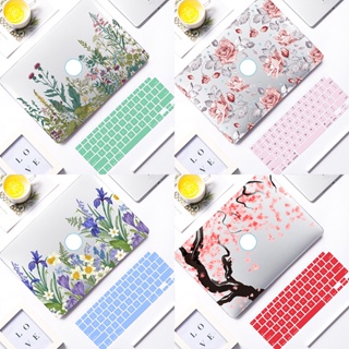 [Ready Stock] 2023 New Flower Print Case for Macbook M2 A2681 Air13. 6 Pro13 A2338 A2686 Touch Bar 2020 Air Pro13 M1 A2337 A2289 A2251 with Keyboard Cover UJB0