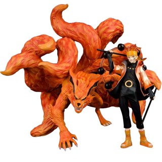 Spot Naruto fast wind anime model GK Uzumaki tail beast model action character 31cm PVC battle statue toy Figma