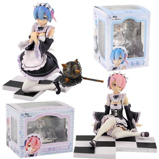 Spot Re zero start anime action characters from Ram Rem 12cm childrens PVC toy model doll statue desktop collection gift Fimga