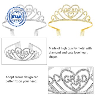มงกุฎ ประดับเพชรเทียม สําหรับตกแต่งปาร์ตี้จบการศึกษา 2023 C6V6