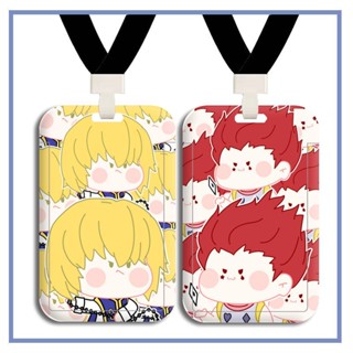 กระเป๋าใส่บัตร Pvc ลายการ์ตูนอนิเมะ HUNTER×HUNTER Q Versions พร้อมสายคล้อง สําหรับนักเรียนผู้หญิง